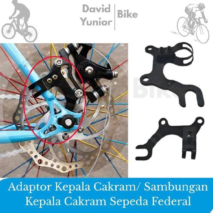 Adaptor Kepala Cakram/Sambungan Dudukan frame Jadul Sepeda Federal Lama Kaliper Rotor disc brake rem