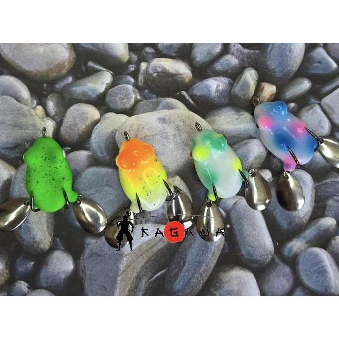Umpan Kodok Soft Baitkaret Ikan Gabus Tomang Double Spinner Ukuran 4Gr 3,5Cm