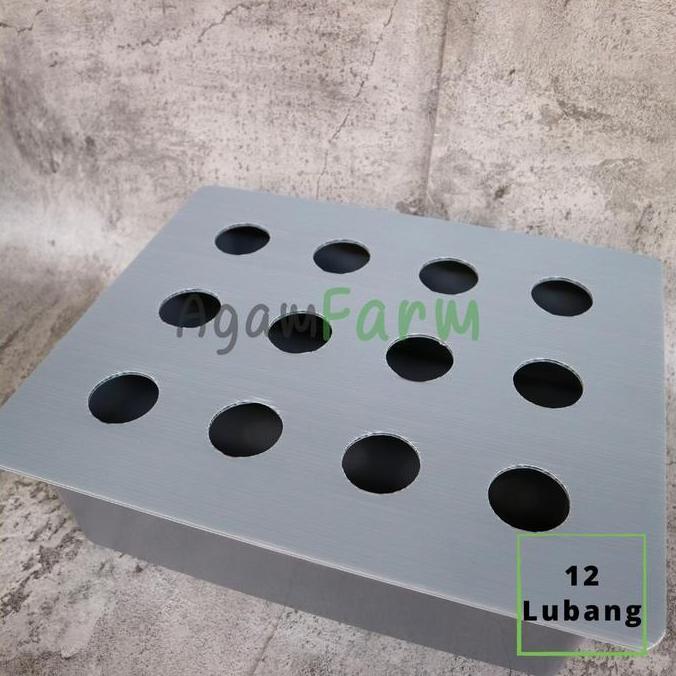 Bak Hidroponik Plus Tutup Impraboard 12 Lubang