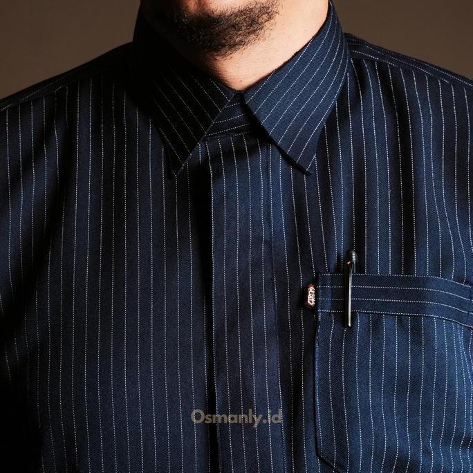 Ready stock (THOBE EMIR ) - Osmanly Jubah Navy Premium Limited Edition Sultan Semi SlimFit Lengan Pa