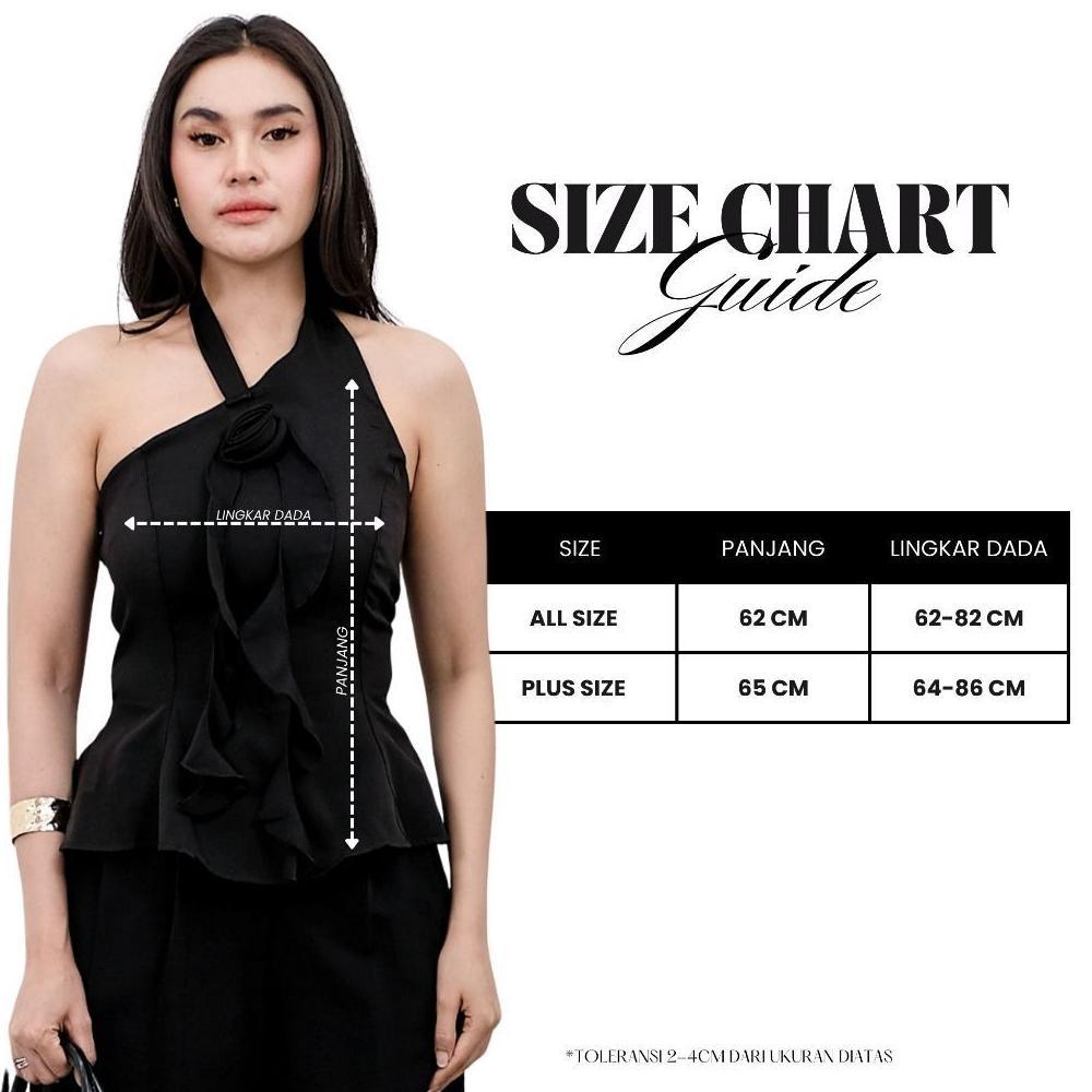 HOT DEALS [GURLBUCKET] Larosa Halter Top / Atasan / Top Polyester "Pakaian Wanita"