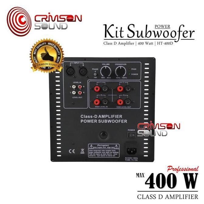 ZYL POWER KIT SUBWOOFER AKTIF 400 Watt Class D HT-400D