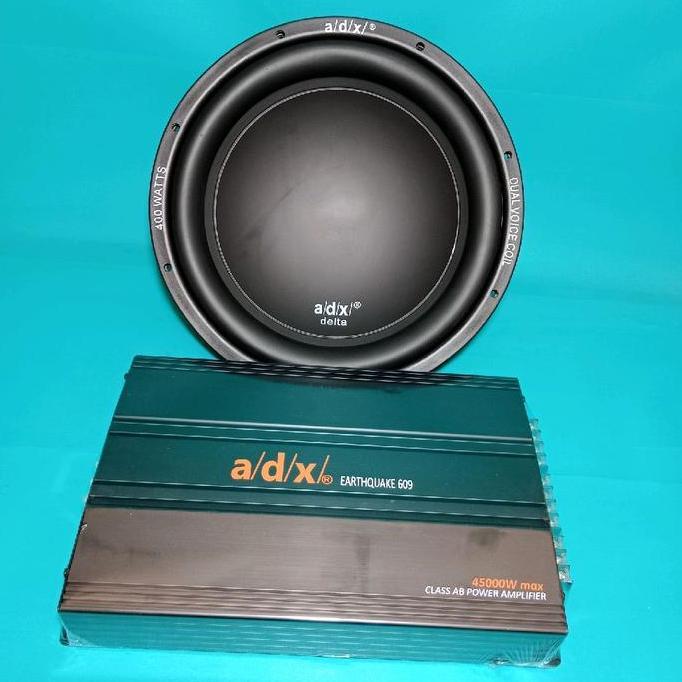Power ADX Earthaquake 609 4Channel 45000Watt Clas AB & Subwoofer ADX DELTA 12BL 400Watt 12inch