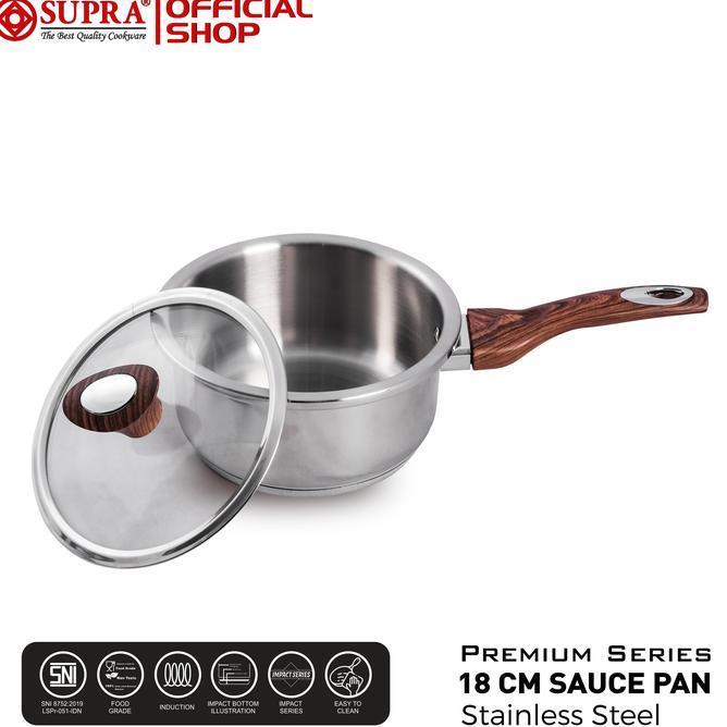 Supra Panci Stainless Steel Sauce Pan 18 Cm