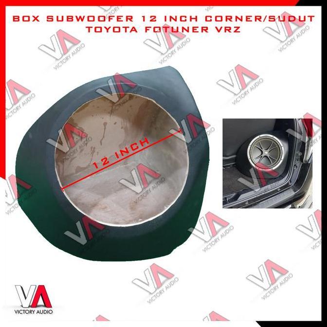 Box Sudut Bahan MDF 18mm Subwoofer Mobil 12 Inch Toyota Fortuner VRZ