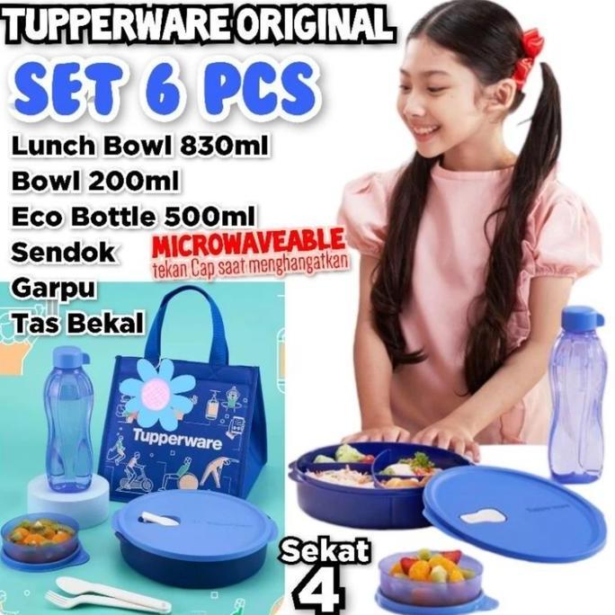 NEW TUPPERWARE DISNEY BEKAL LUNCH BOX LUNCH SET BOTOL MINUM WADAH MAKAN ORI