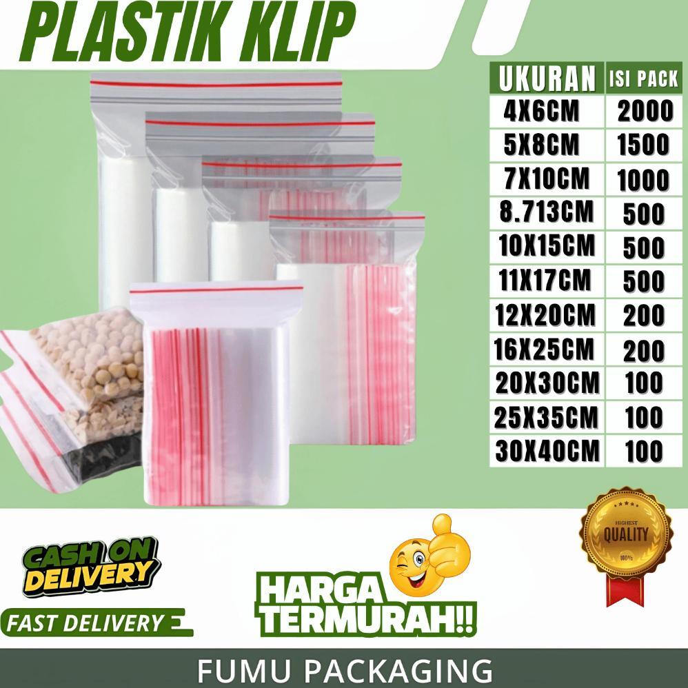 Plastik Klip Bening ZIPLOCK Kantong Plastik / Plastik Penyimpanan Makanan /Baju Higienis