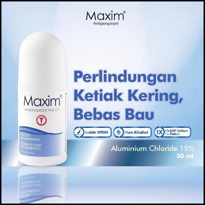 Deodorant Roll On Maxim Antiperspirant 15% 30Ml Pembersih Keringat Terbaru