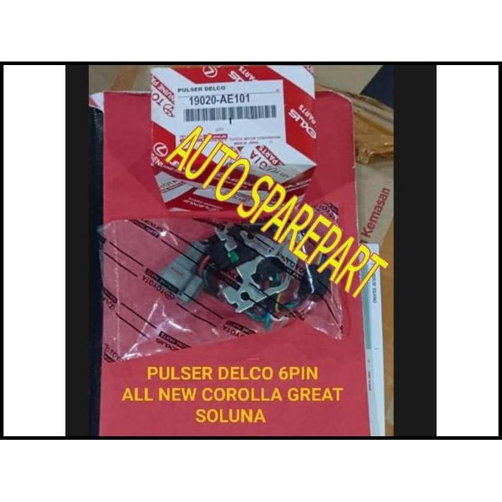 HOT DEAL PULSER DELCO GREAT SOLUNA ALL NEW COROLLA AE111 SOCKET 6 PIN AE101 ORI 