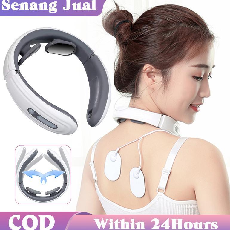 Terbaru Electric Pulse Massage Alat Pijat Leher Elektrik Versi Baterai Meredakan Rasa Sakit Pijat Le