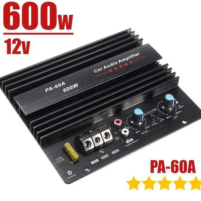 Ancomfu Mono Car Audio Amplifier Board Subwoofer Bass Module 600W PA-60A 12V PA 60A Amplifier Subwoo