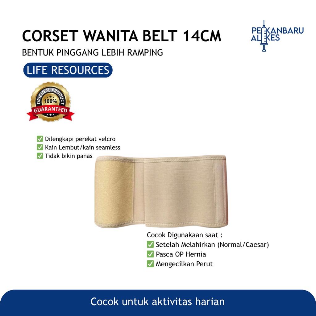 Korset Wanita Belt 14 cm Pelangsing Pinggang Perut / Korset Perut Wanita Elastis Nyaman Harian / Pek