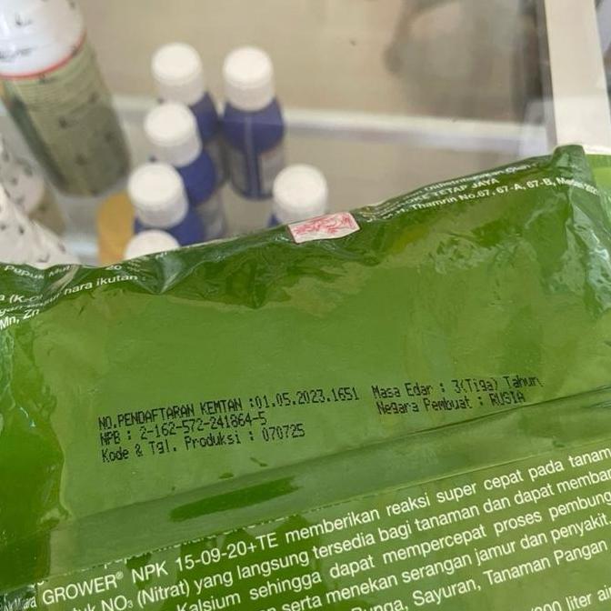 Pupuk NPK MUTIARA GROWER 1 KG ORIGINAL
