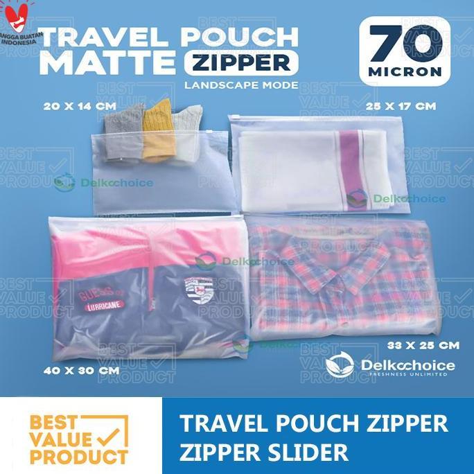 (PACK) zipper pouch bag 33 x 25 travel pouch storage zipper slider 33x25