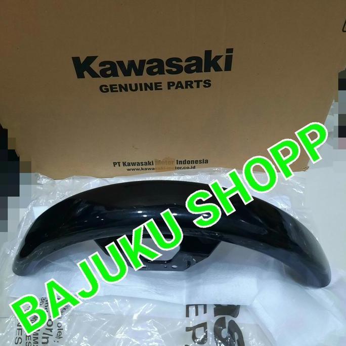 Spakbor depan kawasaki w175 w175 se hitam glossy original kawasaki