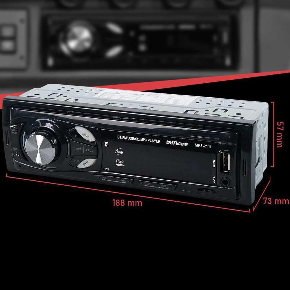 JAYA Taffware Tape Mobil Audio full bas multifungsi MP3 Player Bluetooth 5.0 60W Remote MP3-S211L