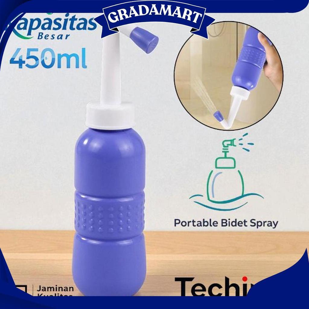 Semprotan Cebok Toilet Portable Travel Bidet Sprayer 450ML Blue Bidet Sprayer | Portable Travel Alat