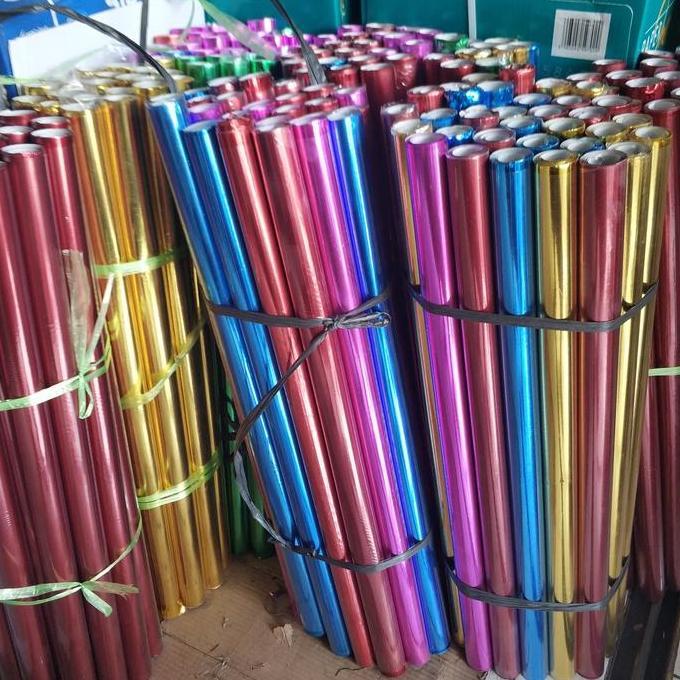 Kertas Mas Isi 10 Pcs - Kertas Mengkilat Warna-warni untuk Dekorasi - Stock Selalu Ready