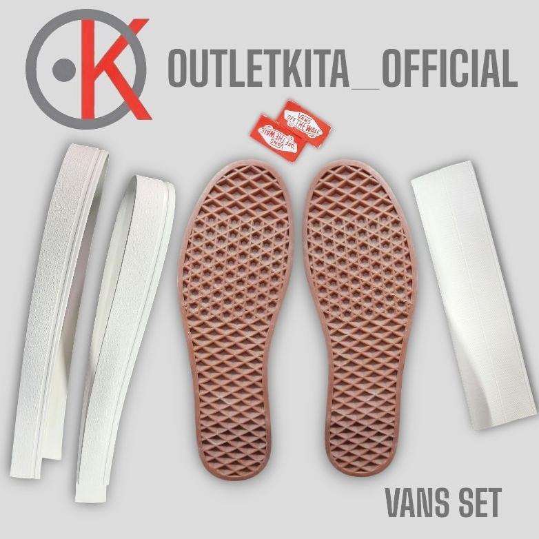ELVIQUECONCEPT OUTSOLE VANS SET HEMAT WARNA HITAM COKLAT SIZE 36-43 ORIGINAL