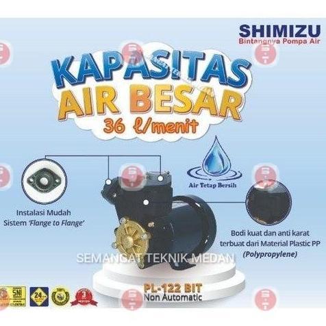 PL122BIT SHIMIZU POMPA AIR NON TIDAK AUTO OTOMATIS PL122 PL 122 BIT