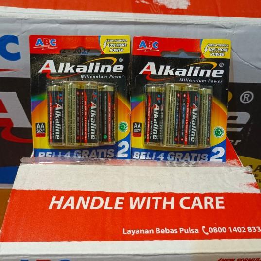 Baterai Alkaline Aa Isi 4+2, Baterai Abc