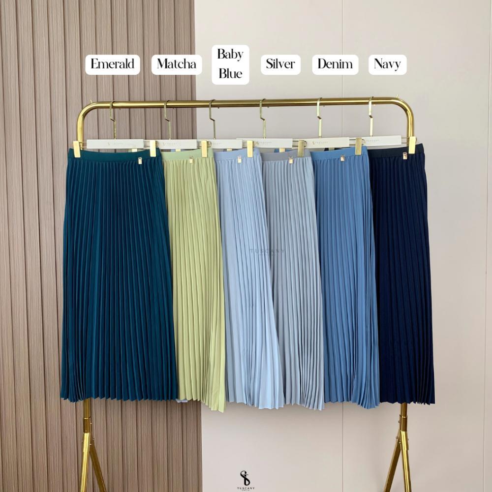 Cuci Gudang Tuscany Official Tuscany Signature Pleated Skirt Rok Plisket Pleats Full Karet Rok Wanit