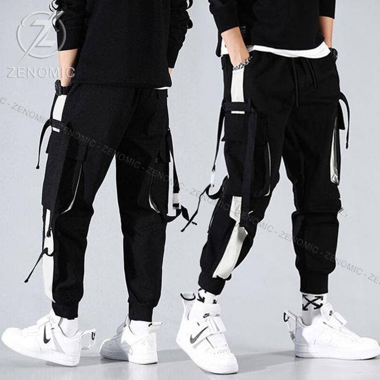terlaris celana cargo pants men six pocket jogger trendy fashion loose versi korea style
