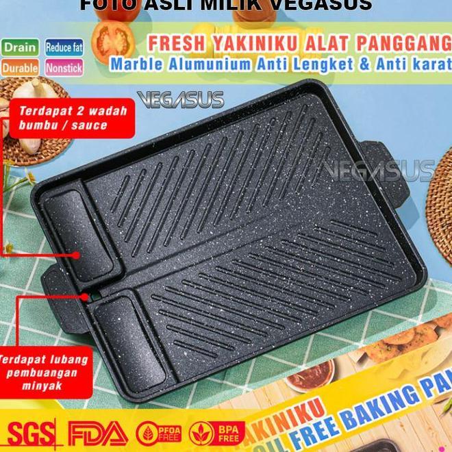 Multi Grill Pan Alat Panggang Sate Ayam Daging Bersih Tanpa Arang