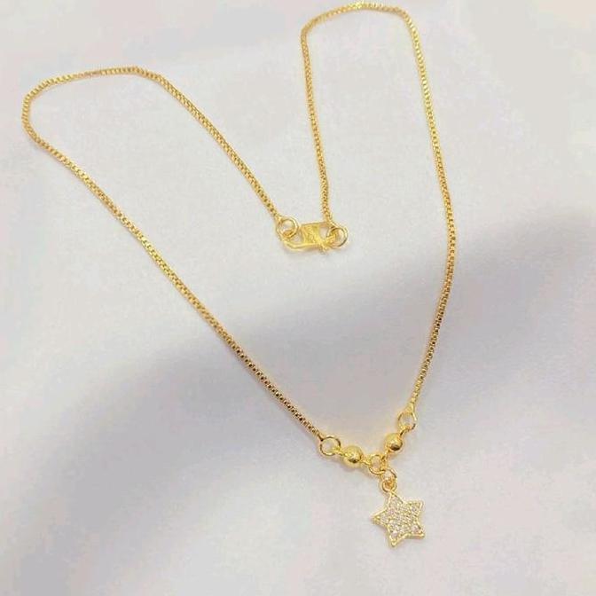 NAFELASHOP6 - KALUNG ANAK KUPU KUPU BINTANG LAPIS EMAS MODAL KOREA