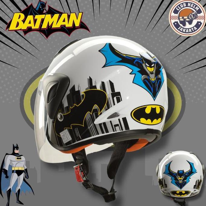 NEW HELM ANAK BATMAN HALF FACE KARAKTER UNTUK SEPEDA MOTOR ORI
