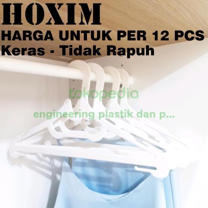Leone- Gantungan Baju Putih Plastik | Hanger Plastik | Hoxim Ps Putih