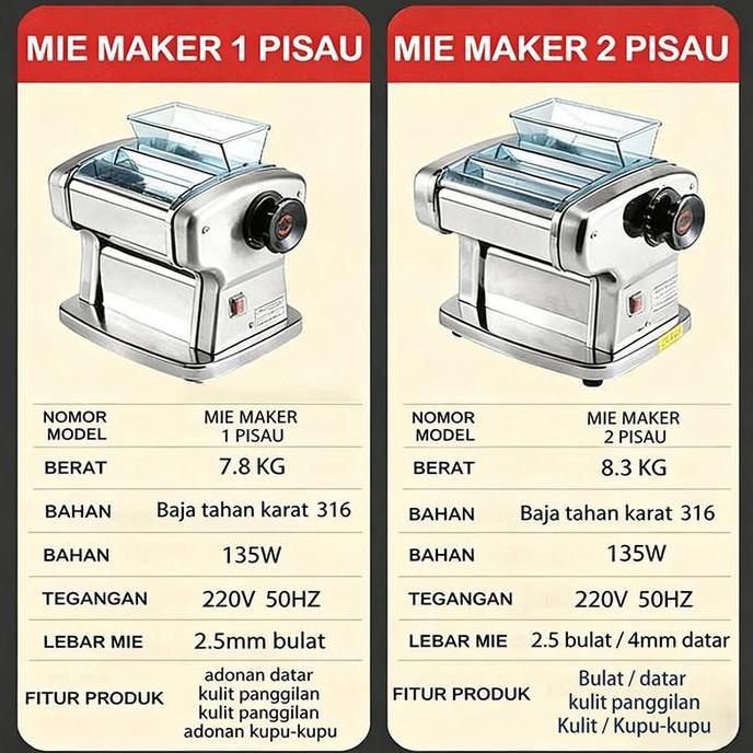 Maschera- Diskon Waktu TerbatasTixx Stainless Mie Listrik Elektrik Otomatis Noodle Maker Machine Noo