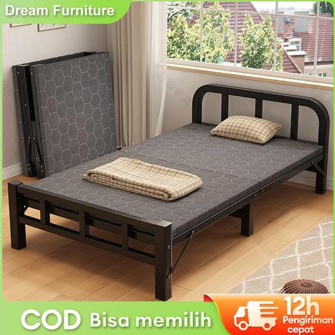 C_BAGASJAYA77 - DF-4- BED PORTABLE-PERAKITAN FOLDING FURNITURE - RANJANG LIPAT SERBAGUNA - TEMPAT TI