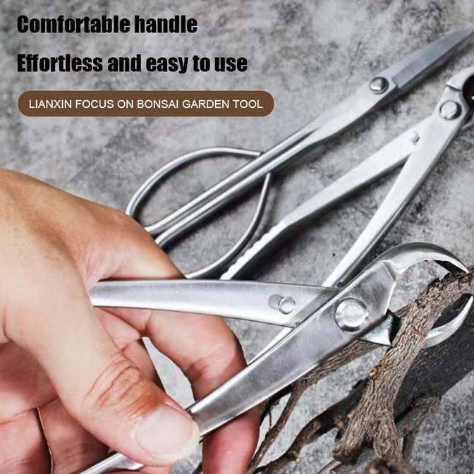 Livvo Gunting Taman Profesional Bonsai All-steel 420 Stainless Steel Dengan Pegangan Ergonomis  Taha