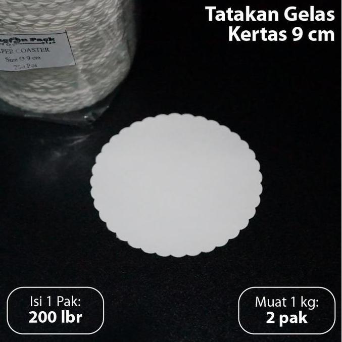 Sid- Tatakan Gelas Kertas 9 Cm - Coaster Paper - Untuk Hotel Restoran Rumah