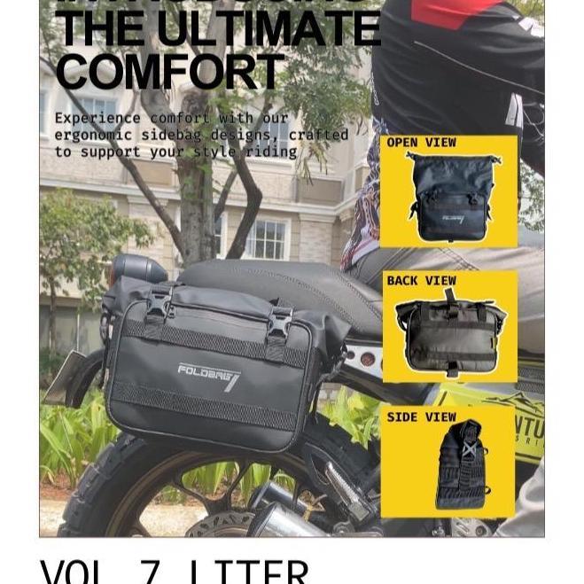Promo tas samping motor touring inzta fold, KIRI KANAN XSR155, w175, cb150x Diskon