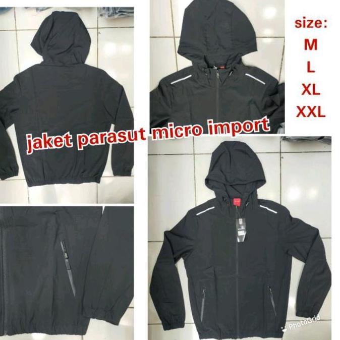Lansungkirim- Jaket/Jacket Parasut Micro Import Pria Dan Wanita / Jaker Olahraga Gym Running Fitness