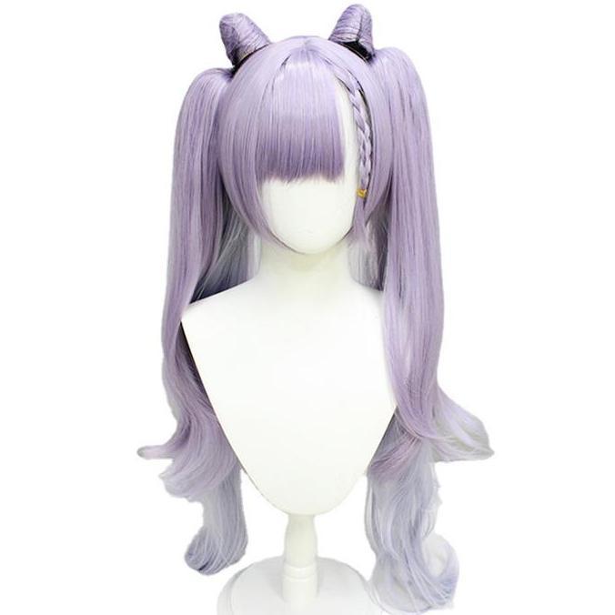 LOL-65 wig keqing genshin impact rambut palsu cosplay