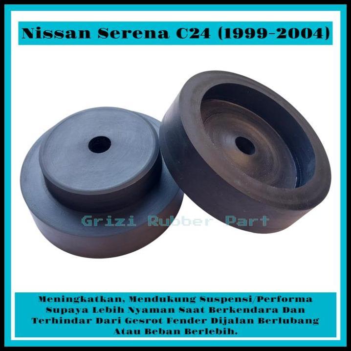 DISKON KARET TATAKAN BANTALAN PENINGGI PER KEONG NISSAN SERENA C24 BELAKANG SET KANAN KIRI BAHAN BAN