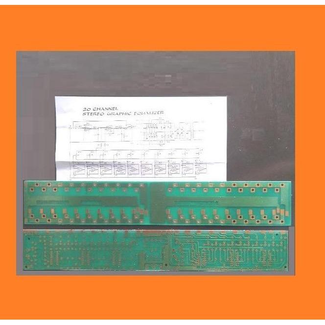 Promo Pcb Fiber 20 Channel Graphic Equalizer Rc4136 Stereo Cod