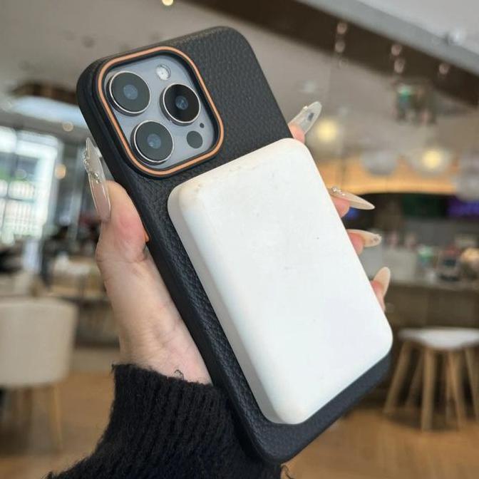 Soft Case Silikon PREMIUM Calfskin Luxury leather Magsafe Magnetic Wireless Charging Anti Tekstur Ku