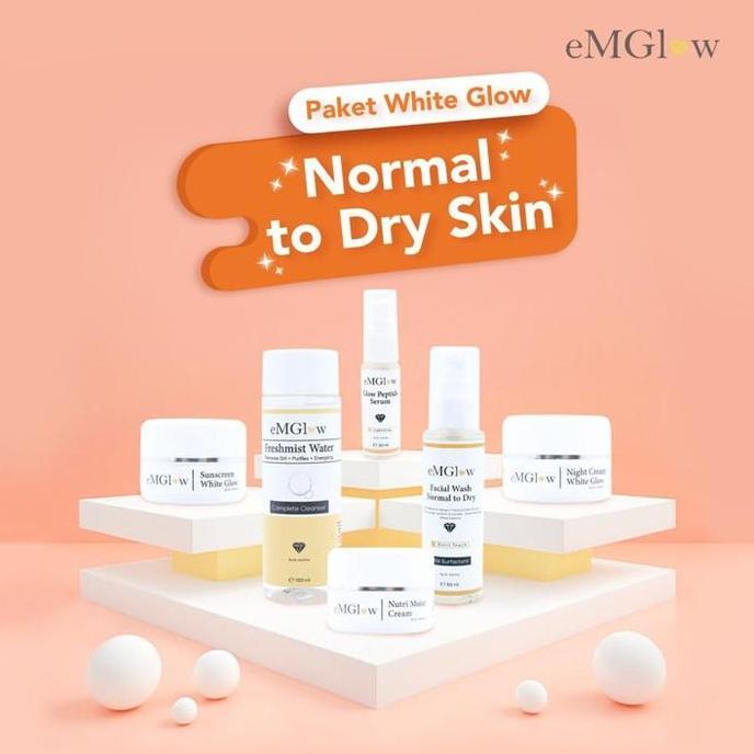 Naysillia_T - Emglow - Paket White Glow | Set Skincare Pencerah Wajah Untuk Kulit Kering & Berminyak