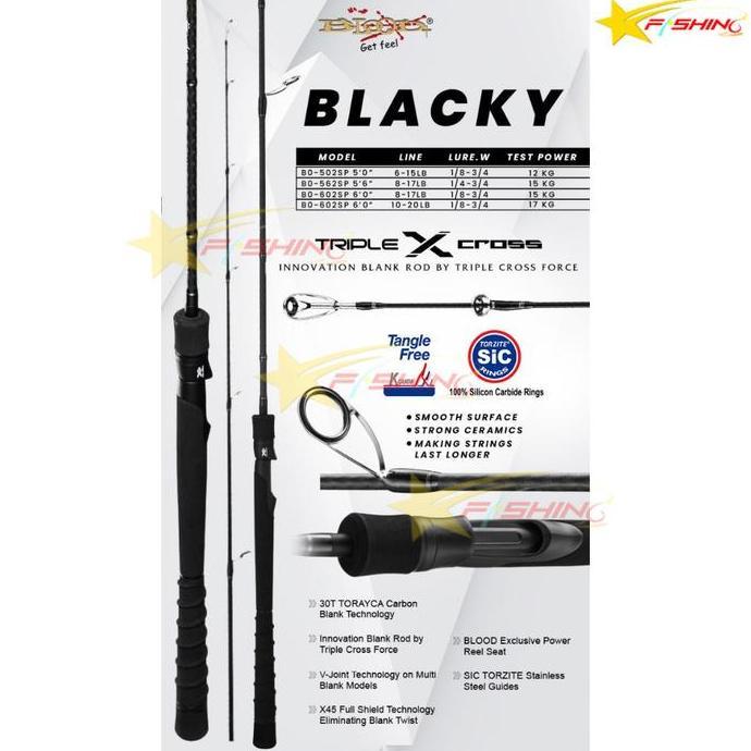 BEBAS ONGKIR - Stars Fishing BLOOD-X Joran Pancing Blood-X Blacky Carbon Mancing Galatama Kolam 165 