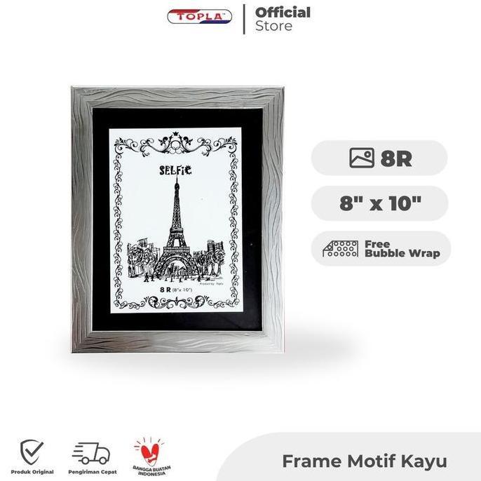 Topla Frame Motif Kayu 8R Frame Foto Bingkai Foto bingkai  profil