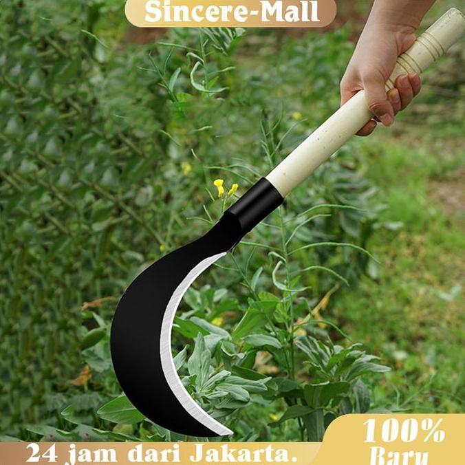 POIRENS Sabit Panjang Portabel / Arit Berkebun Multifungsi / Arit Baja Tani Universal