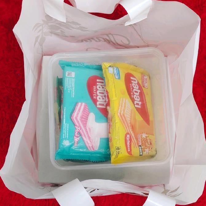 Avvolgere- Kantong Plastik Syukuran Nasi Box 20X20, Isi 50 Pcs Kantong Plastik Hajatan Tahlilan Khit