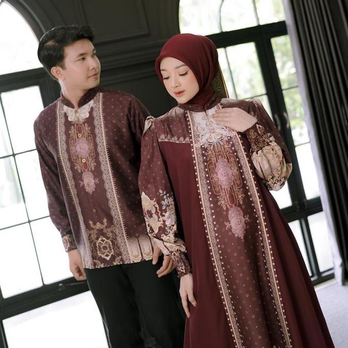 Baju Couple Sarimbit Lebaran Kirana Baju Pasangan Kondangan Elegan Gamis Koko Muslim Trend Kekinian