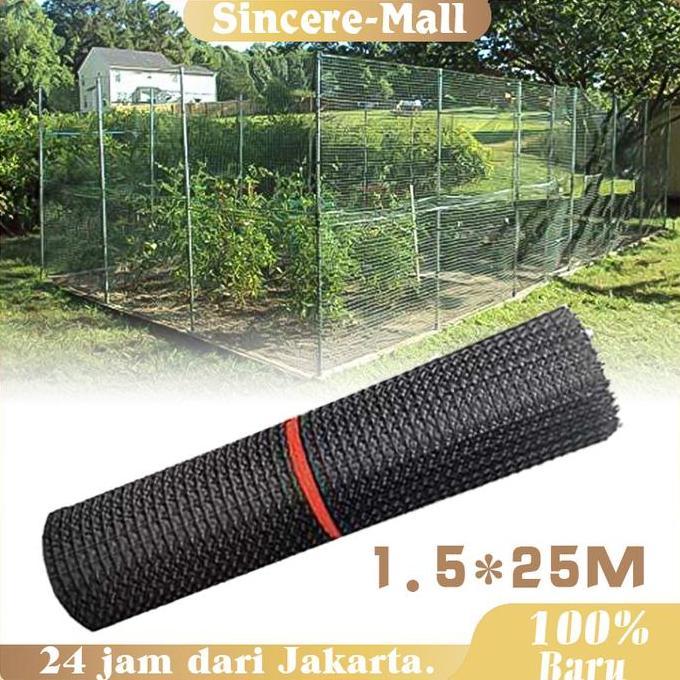 FERAYPO 25 Meter Mesh Plastik Jaring Slat Chicken Wire Turus Fiber Plastik
