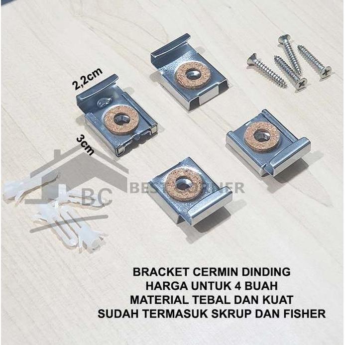 Lansungkirim- Bracket Cermin Dinding / Bracket Kaca Tempel Tembok