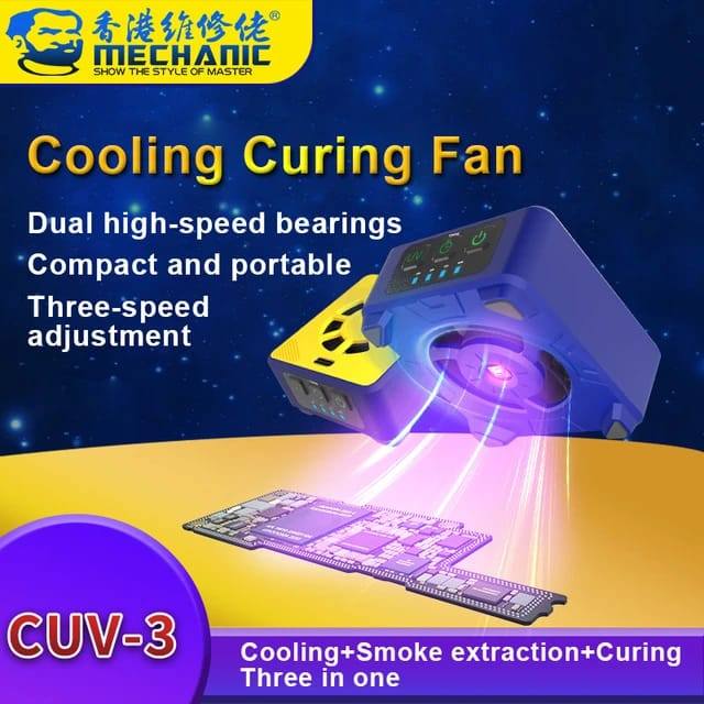 Kipas Penyedot Asap Blower Uap Mechanic Cuv3 + Lampu Uv Pengeringan Original